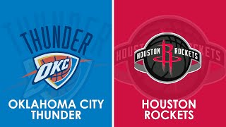 Oklahoma City Thunder Vs Houston Rockets Nba Live Scoreboard