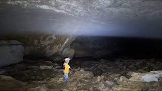 Massive Cave With Clouds Inside