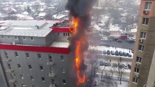Пожар Торгового Центра. Кишинев 23.01.2016