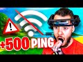 JUGANDO CON LA PEOR CONEXIÓN DE FORTNITE (+500 DE PING) - Th...