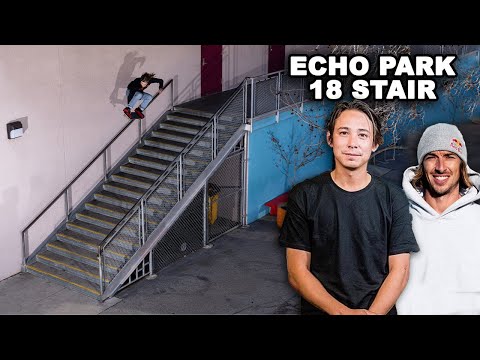 Skating the Echo Park 18 Stair!? Feat. Sean Malto and Ryan Decenzo - Spot History Ep. 18