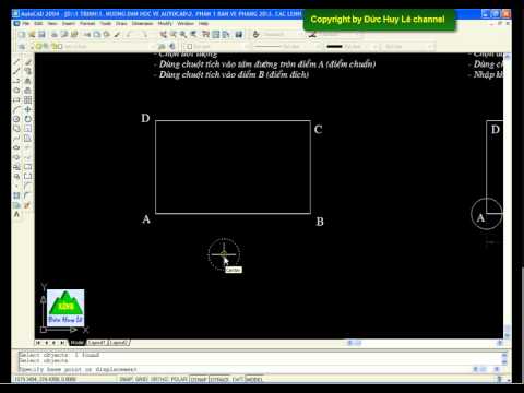 Cách di chuyển đối tượng trong AutoCAD - Lệnh Move