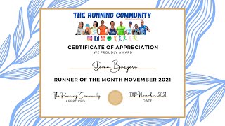 The Running Community | Runner Of The Month | November 2021 - Steven Burgess