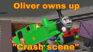 Oliver Owns Up Crash Scene