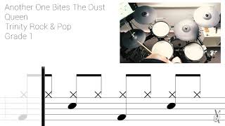 How to play Another One Bites The Dust On Drums 🎵 Trinity Rock & Pop Grade 1