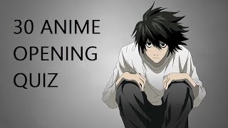 30 Anime Opening Quiz (Easy)