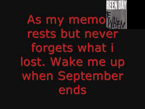 WAKE ME UP WHEN SEPTEMBER ENDS LETRA ESPANOL wake me up when september ends letra espanol: