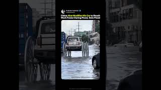 Man Turns Car Into Giant Carriage To Beat Floods