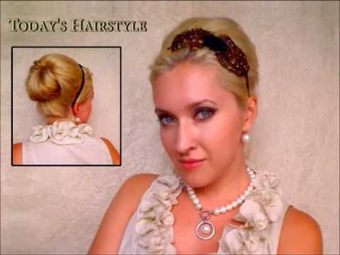 60s Elegant hairstyles for long hair Retro vintage bridesmaid wedding updo 