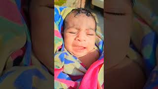 Crying Baby Taking Sun Bath