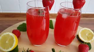 Buz Gibi Çilekli Limonata Tarifi