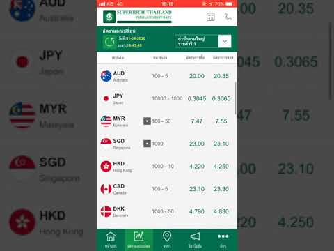 แลกเปลี่ยนเงินตราต่างประเทศ(อัพเดทค่าเงิน01/04/2020)