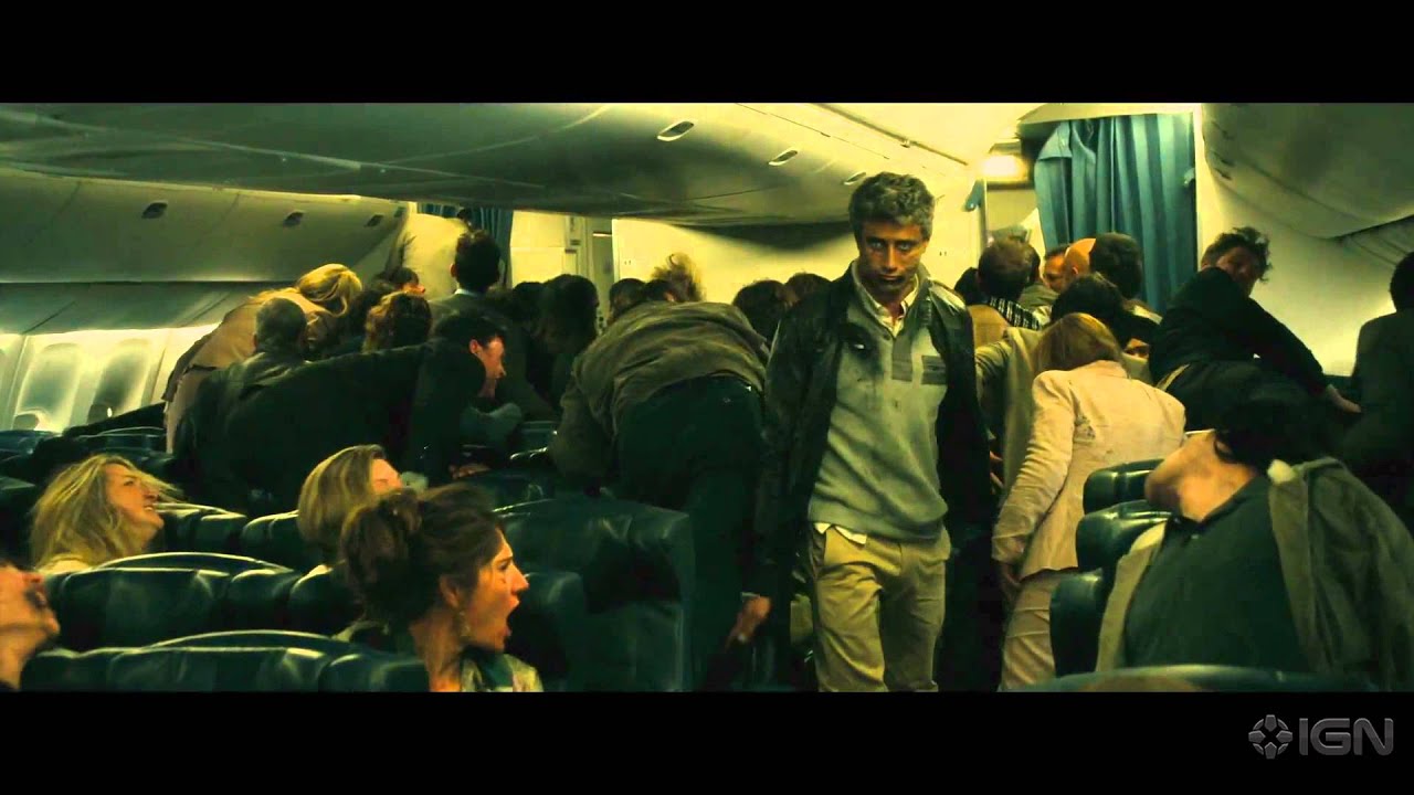 World War Z - "Airplane Attack" Clip - YouTube
