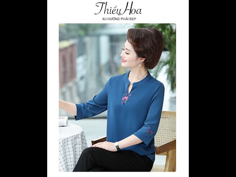 Mẫu áo thời trang A405 Xanh cao cấp | Thiều Hoa