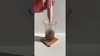 Making Caramel Hazelnut Whipped Coffee