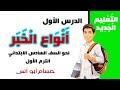 أنواع الخبر / نحو الصف السادس الابتدائي / الترم الأول