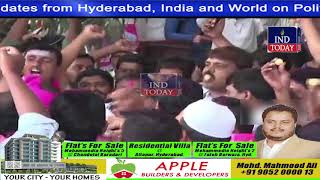 TRS members celebrate outside party office in Hyderabad | Telangana Assembly Elections Results