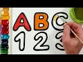 Play this video ABC - 123 Picture Drawing, Painting, Coloring for Kids amp Toddlers  Draw, Paint and Learn