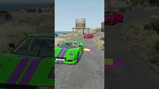 Cars Vs Spongebob Bollards Crush Beamng Drive