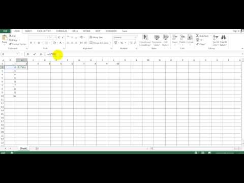 Как создать таблицу умножения в excel 2010