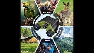 High Powered 15X25 Compact Binoculars For Adults&Kids With Bak4 Prism,Fmc Lens,Waterproof Binocular