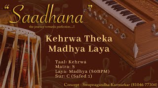 Kehrwa Theka | Madhya Laya | 80bpm | C | Live Tabla | Saadhana