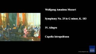 Wolfgang Amadeus Mozart Symphony No 25 In G Minor K 183 Iv Allegro Wolfgang Amadeus Mozart Symphony No 25 In G Minor K 183 Iv Allegro