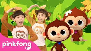 Monkey Banana Dance and more! | Baby Monkey | Compilation | Dance Along | Pinkfo