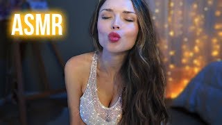 ASMR // 💋EAR TO EAR KISSES 😘[with gum chewing + lip gloss for extra tingly mouth