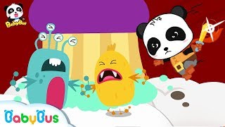 Super Panda Knight Defeats Germs | Kids Good Habits | Doctor Pretending Play | BabyBus