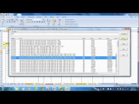 Bài 6.1: Sử dụng nhiều Định mức trong một File Dự toán