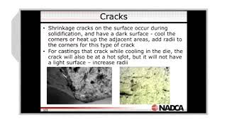 2018 10 10 Defects in Die Casting, Surface Defects and Other Problems Highlight NADCA Video