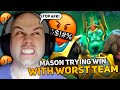 MASON trying WIN with WORST TEAM vs BEST TEAM in DOTA 2! | MASAO plays on WRAITH KING!