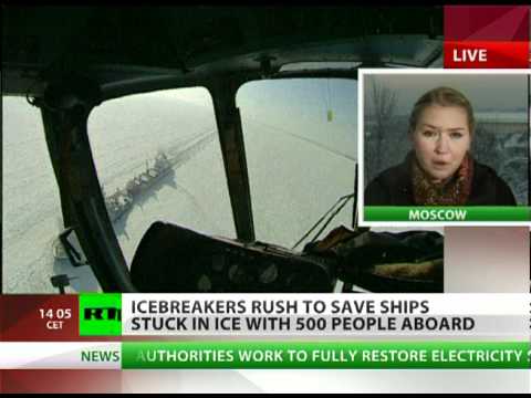 On the Rocks: Icebreakers rush to save 500 sailors on ships stuck in ice