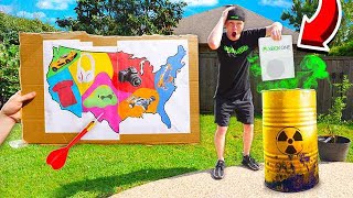 Throwing A Dart At A Map & Destroying It With Acid Toxic