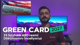 Green Card 2027 İçin Yeni Ücret Ve Detaylı Kurallar - Abd Resmî Dokümanını İnceliyoruz
