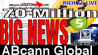 Marijuana Stocks - Abcann Global Abcn Abccf - 70 Million Financing - Rich Tv Live