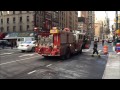 FDNY ENGINE 37, ACTING FDNY ENGINE 54, RETURNING TO QUARTERS IN MIDTOWN, MANHATTAN, NEW YORK CITY.