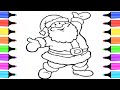 Cách vẽ và tô màu Ông già Noel | Dạy bé vẽ | Drawing and painting Noel