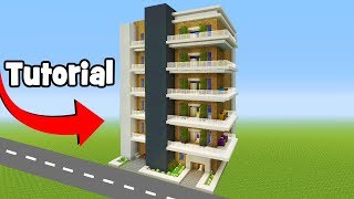 Minecraft Tutorial: How To Make A Modern Apartment Building "City Tutorial"