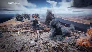 Bombardments On Besieged Gaza, Animated
