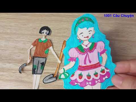 Tự tạo sticker giấy: CÔ GÁI NGHÈO - CÔ GÁI GIÀU - Vẽ cô gái /1001 Câu chuyện