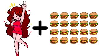 FNF Girlfriend + 20 burgers = ? | Friday night funkin’ animation | FNF character