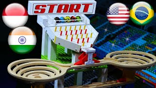 Campeonato De Bolinhas De Gude C Vários Funis - By Fubeca Marble Runs