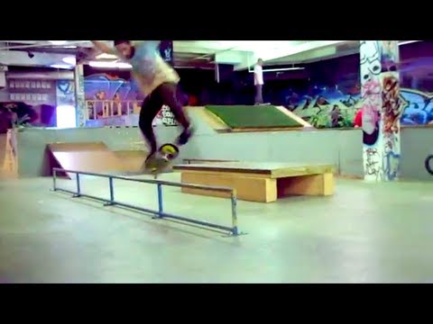 Backside feeble grind kickflip to back lip!!! - Jeff Fowler