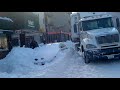Blizzard December 2010 - Tractor Trailer Stuck on Smith St in Brooklyn