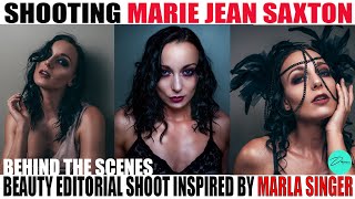 a beauty editorial photoshoot inspired by Marla Singer | Marie Jean Saxton - BEHIND THE SCENES