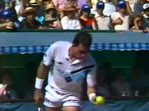 エドバーグ（エドベリ） レンドル battle at 全豪オープン 1985