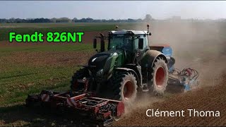 Fendt 826 Nature Green Au Semis De Blé 2018