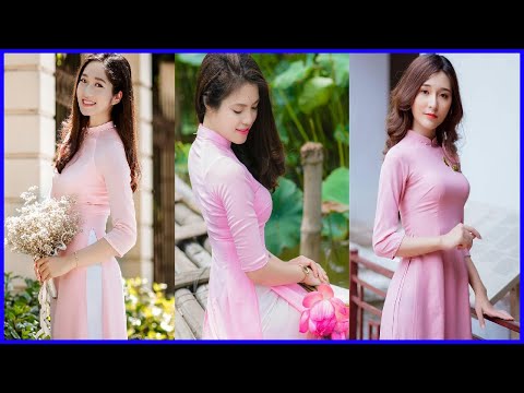 Áo Dài Hồng - Girl Xinh Áo Dài Việt Nam 2021 - Những Mẫu Áo Dài Đẹp p20